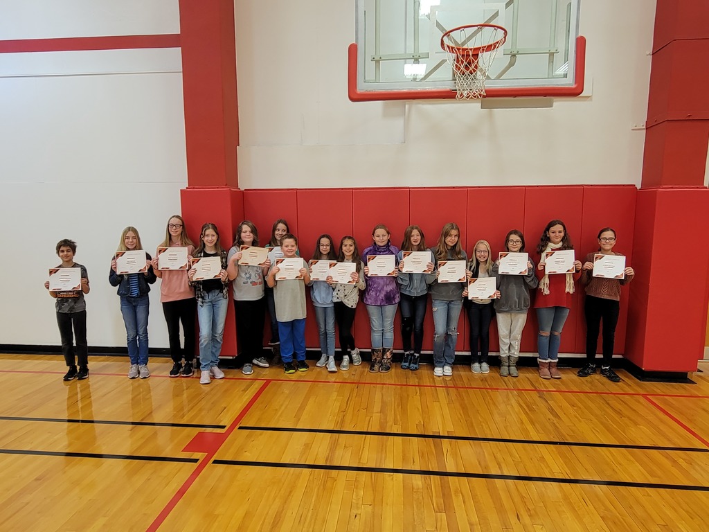 Honor Roll for 5th/6th Grade